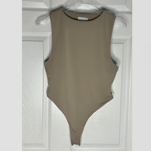 Meshki Stone Colored Bodysuit Sz M